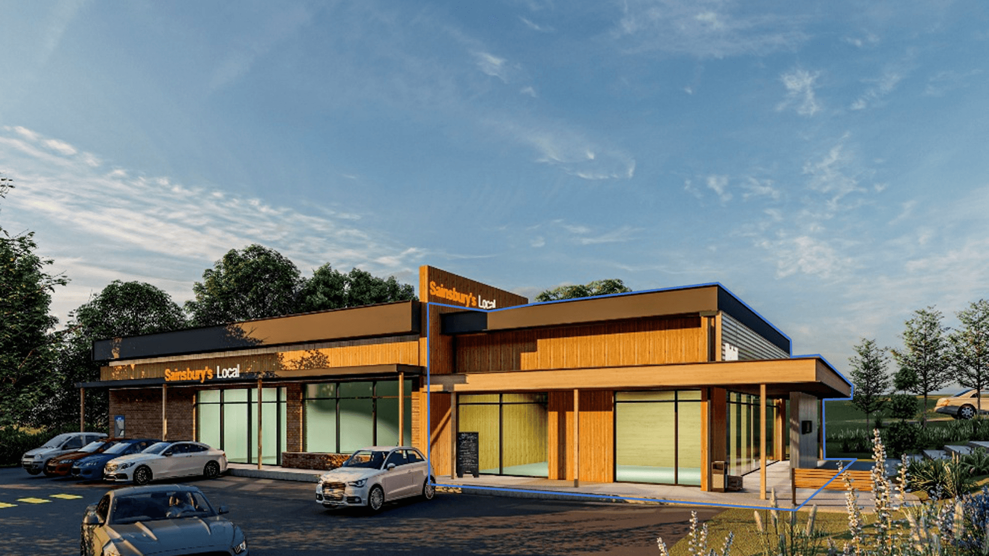 Commercial Retail Holdings meeting in front of a retail hub construction project